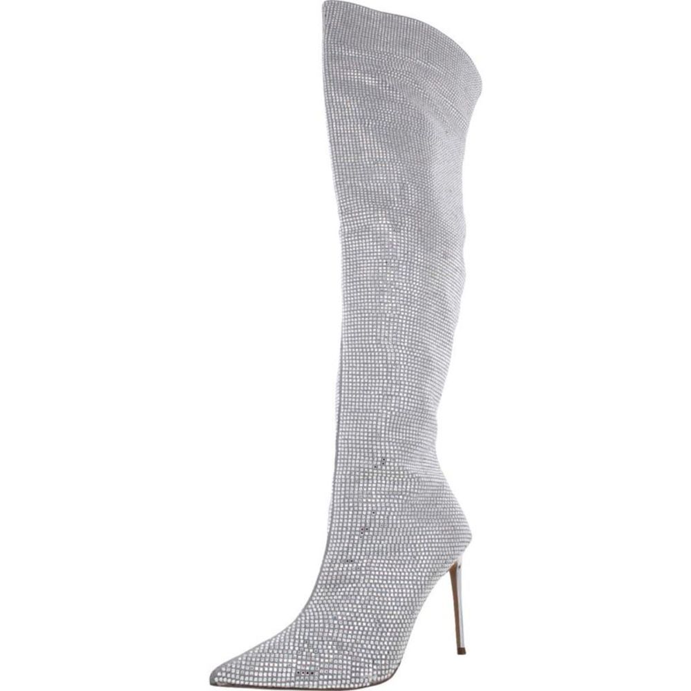 Steve Madden Womens Skyscraper Rhinestones Over-The-Knee Boots Shoes BHFO 4777